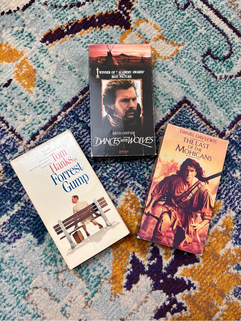 VTG Set of 3: Forrest Gump + Last of the Mohicans + Dances With Wolves VHS tapes